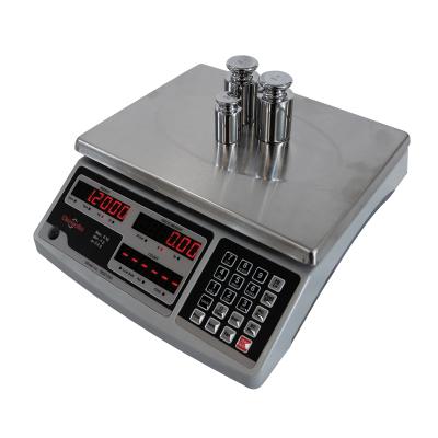 Package and counting scale 30 kg / Readability 1,0g with LED display